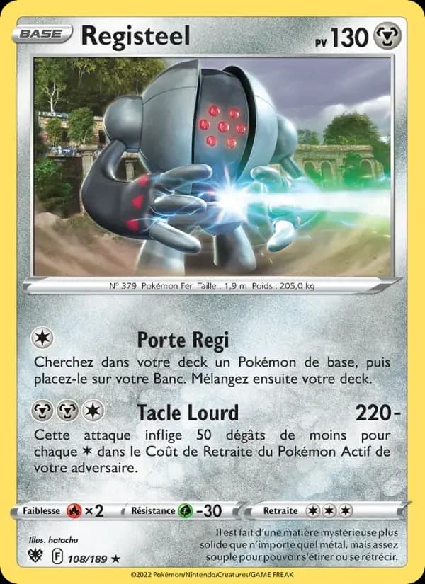 Carte Pokémon Registeel #108 — Astres Radieux