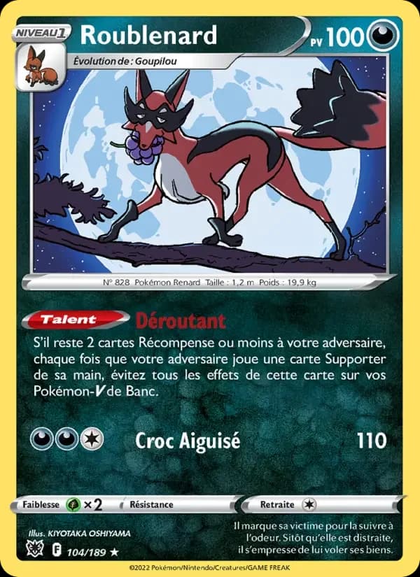 Carte Pokémon Roublenard #104 — Astres Radieux