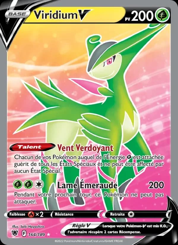 Carte Pokémon Viridium V #164 — Astres Radieux