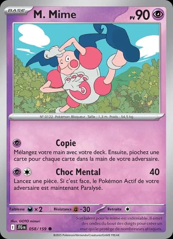 Carte Pokémon M. Mime #058 — Aventures Ensemble