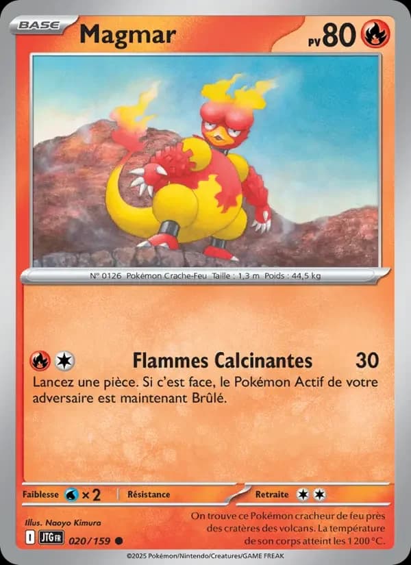 Carte Pokémon Magmar #020 — Aventures Ensemble