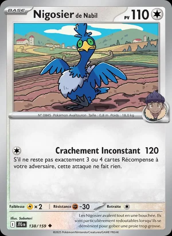 Carte Pokémon Nigosier de Nabil #138 — Aventures Ensemble