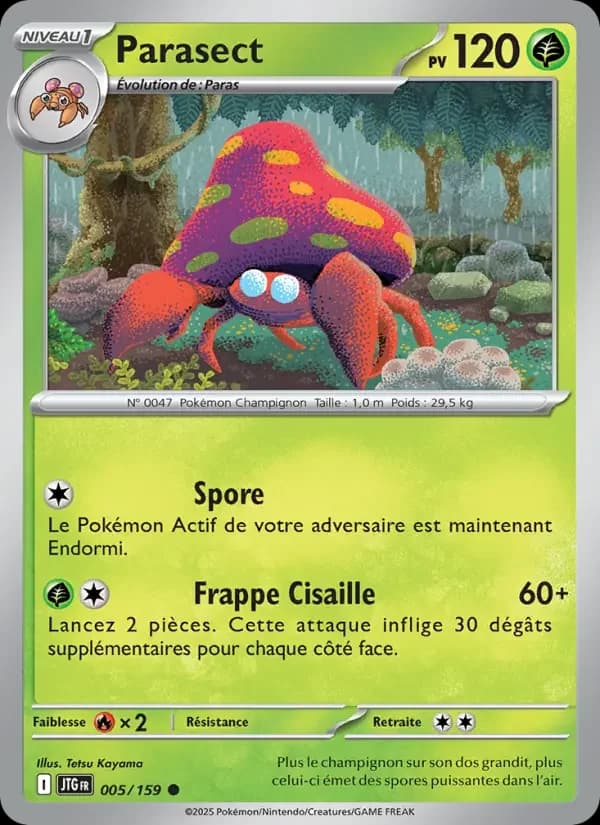 Carte Pokémon Parasect #005 — Aventures Ensemble