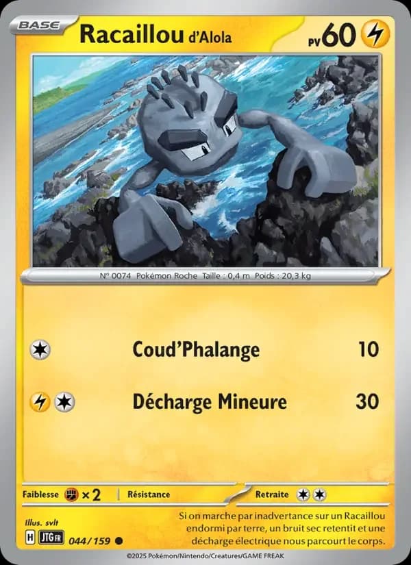 Carte Pokémon Racaillou d'Alola #044 — Aventures Ensemble