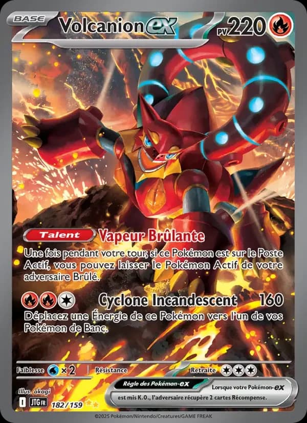 Carte Pokémon Volcanion-ex #182 — Aventures Ensemble