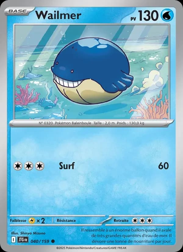 Carte Pokémon Wailmer #040 — Aventures Ensemble