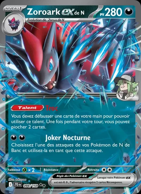 Carte Pokémon Zoroark-ex de N #098 — Aventures Ensemble
