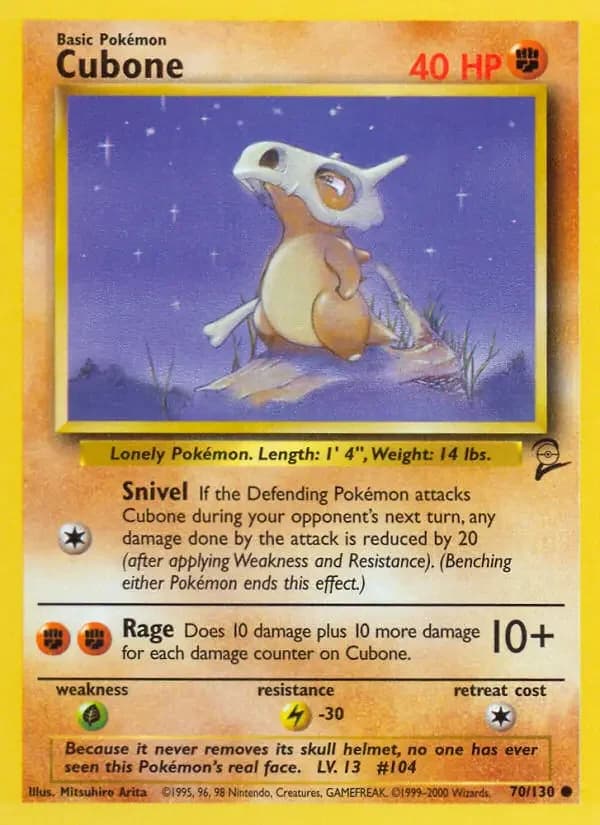 Cubone #70 — Base Set 2