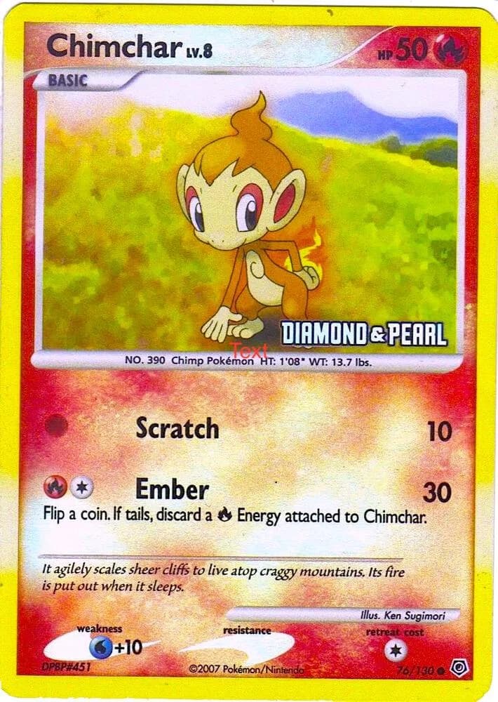 Chimchar #076 — Burger King Promos