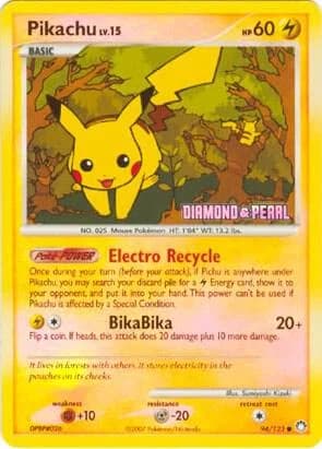 Pikachu #094 — Burger King Promos