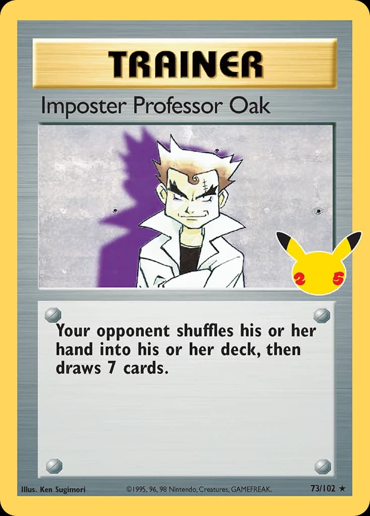 Carte Pokémon Faux Professeur Chen #29 — Célébrations