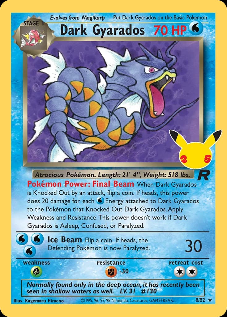 Carte Pokémon Léviator obscur #30 — Célébrations
