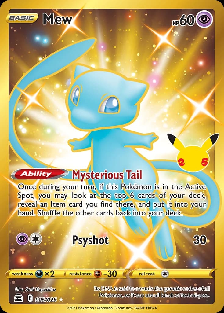 Carte Pokémon Mew #25 — Célébrations