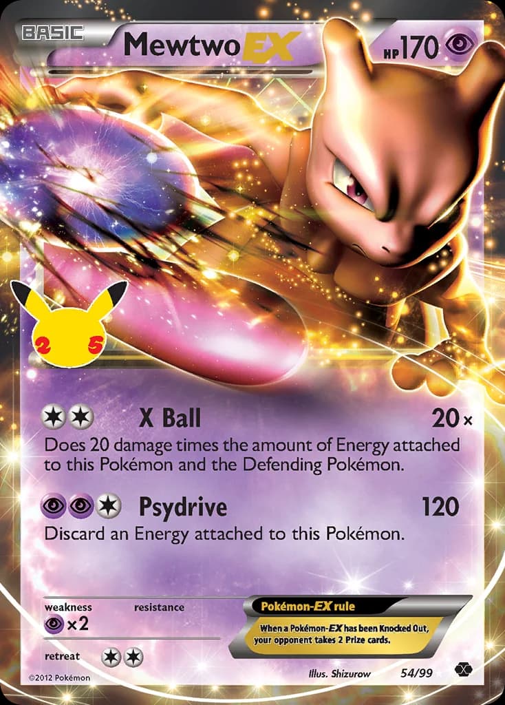 Carte Pokémon Mewtwo-EX #47 — Célébrations