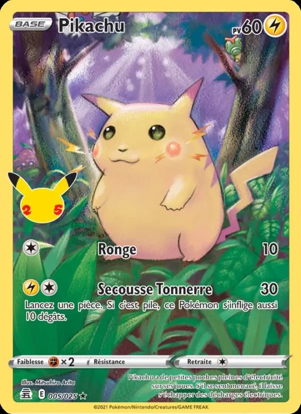Carte Pokémon Pikachu #5 — Célébrations
