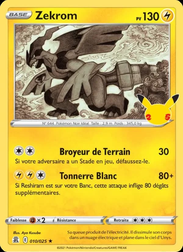 Carte Pokémon Zekrom #10 — Célébrations