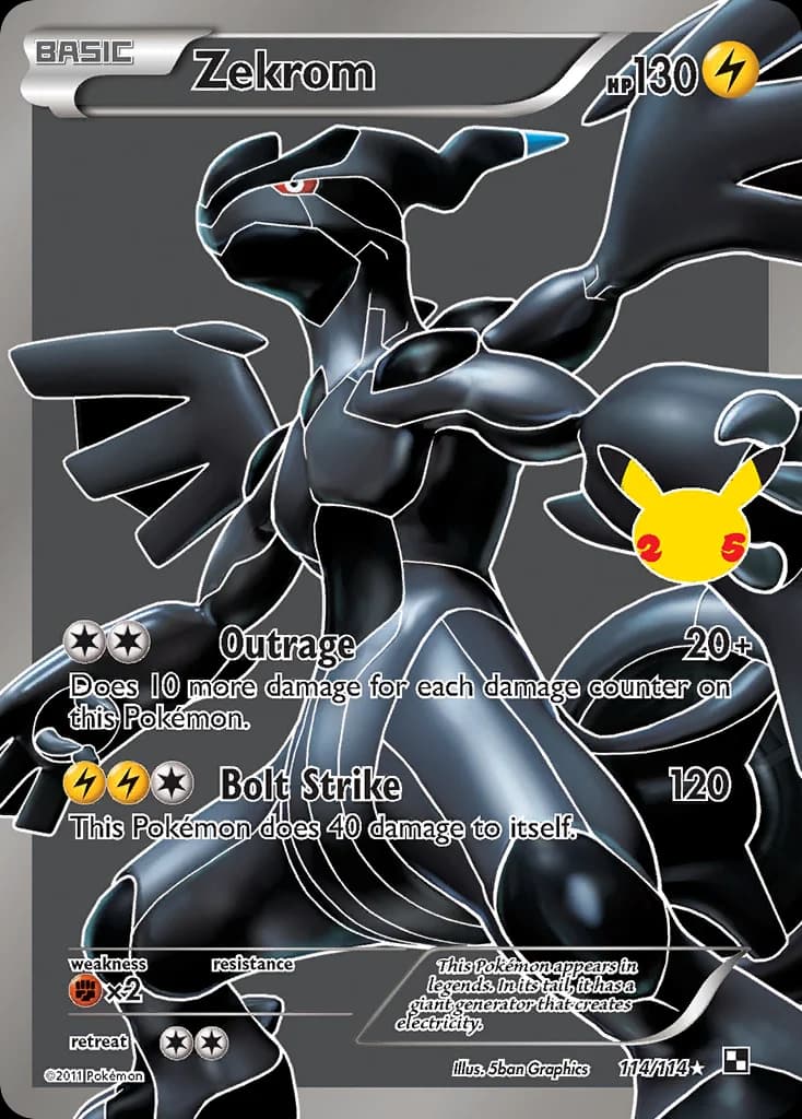 Carte Pokémon Zekrom #46 — Célébrations