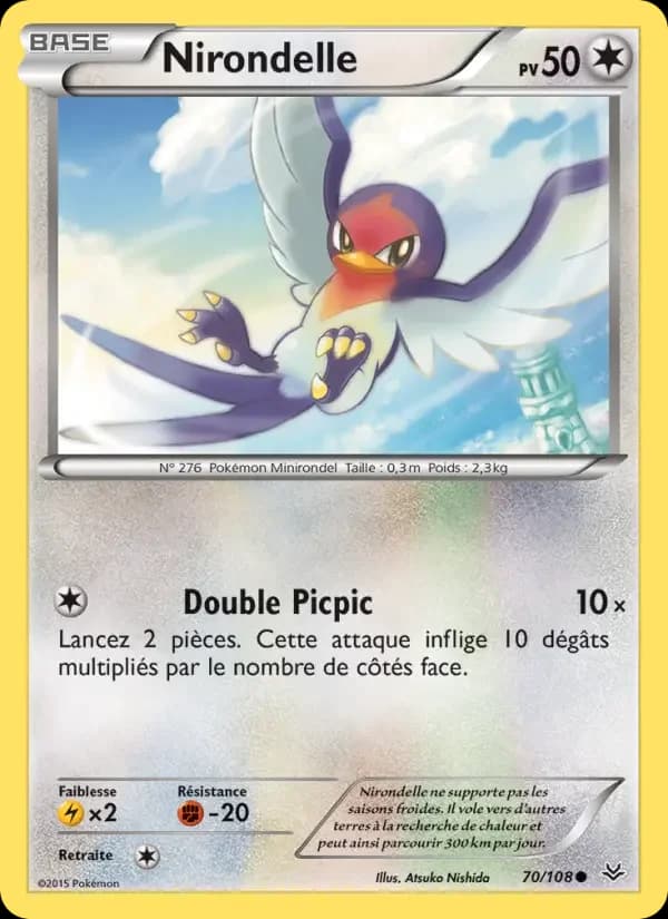 Carte Pokémon Nirondelle #70 — Ciel Rugissant
