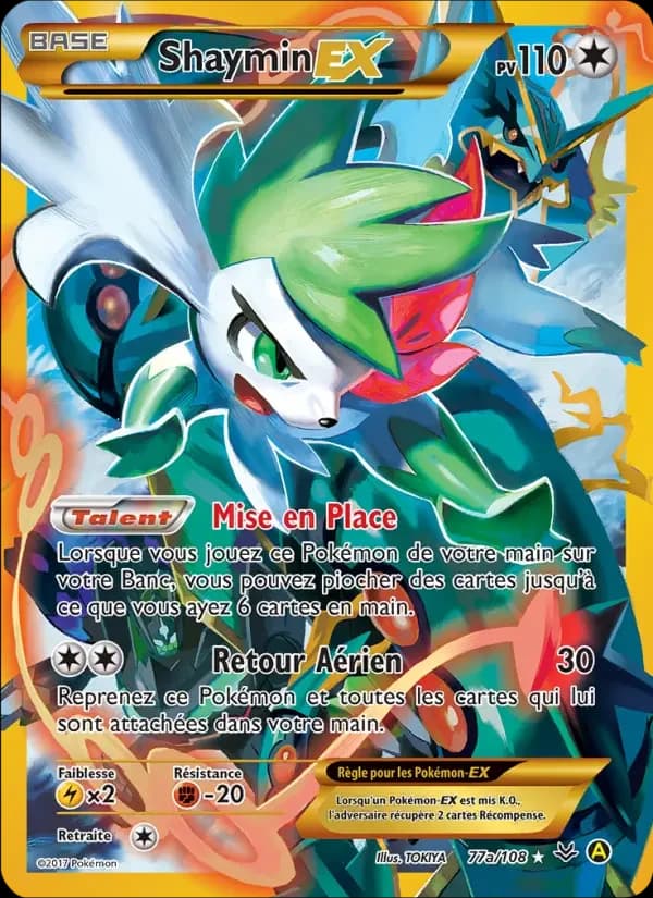 Carte Pokémon Shaymin EX #77a — Ciel Rugissant