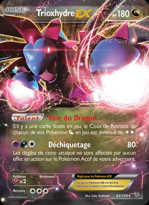 Carte Pokémon Trioxhydre EX #62 — Ciel Rugissant