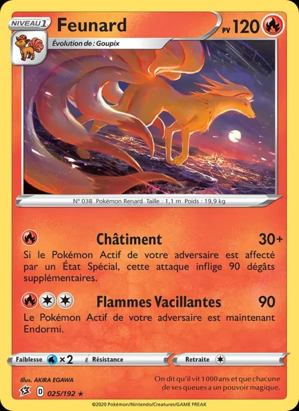 Carte Pokémon Feunard #25 — Clash des Rebelles