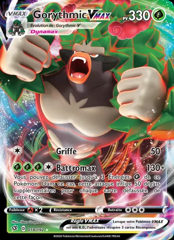 Carte Pokémon Gorythmic VMAX #18 — Clash des Rebelles