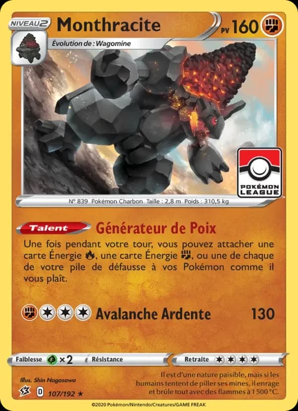 Carte Pokémon Monthracite #107 — Clash des Rebelles