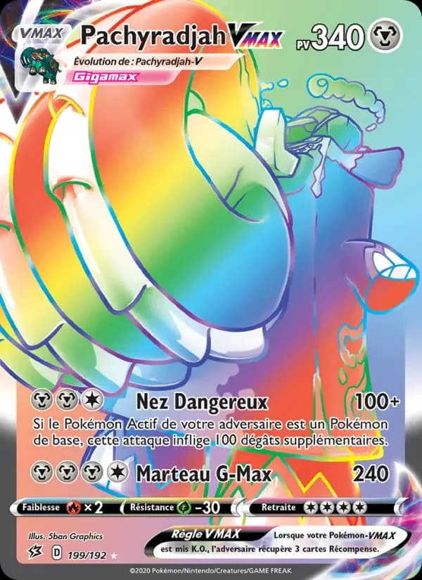 Carte Pokémon Pachyradjah VMAX #199 — Clash des Rebelles