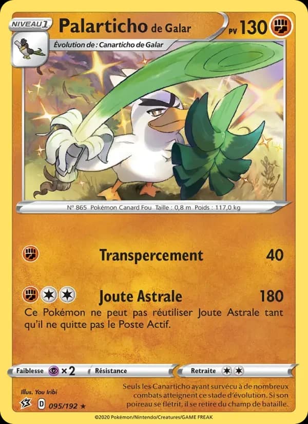 Carte Pokémon Palarticho de Galar #95 — Clash des Rebelles