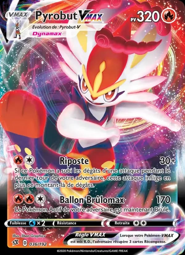 Carte Pokémon Pyrobut VMAX #36 — Clash des Rebelles