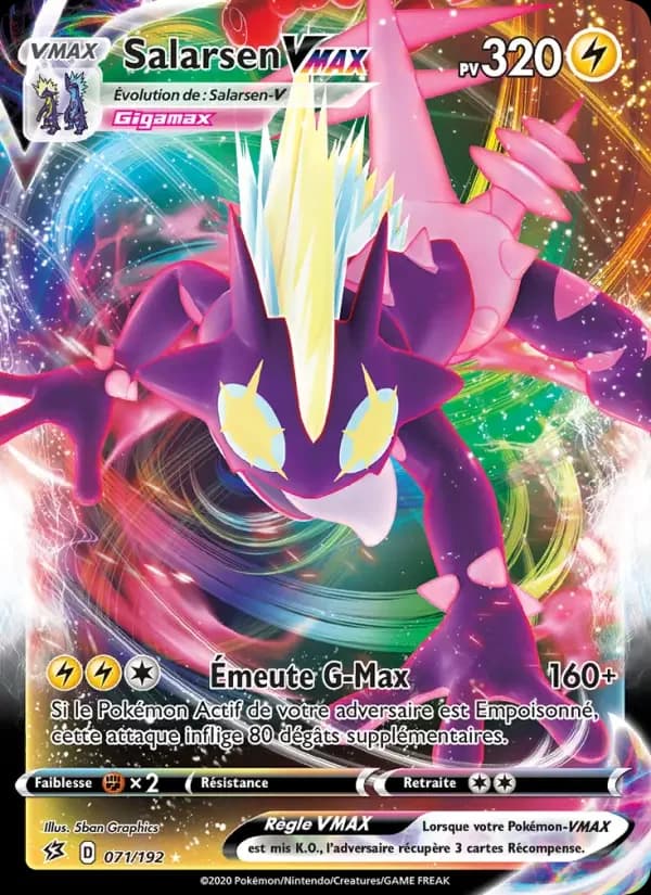 Carte Pokémon Salarsen VMAX #71 — Clash des Rebelles
