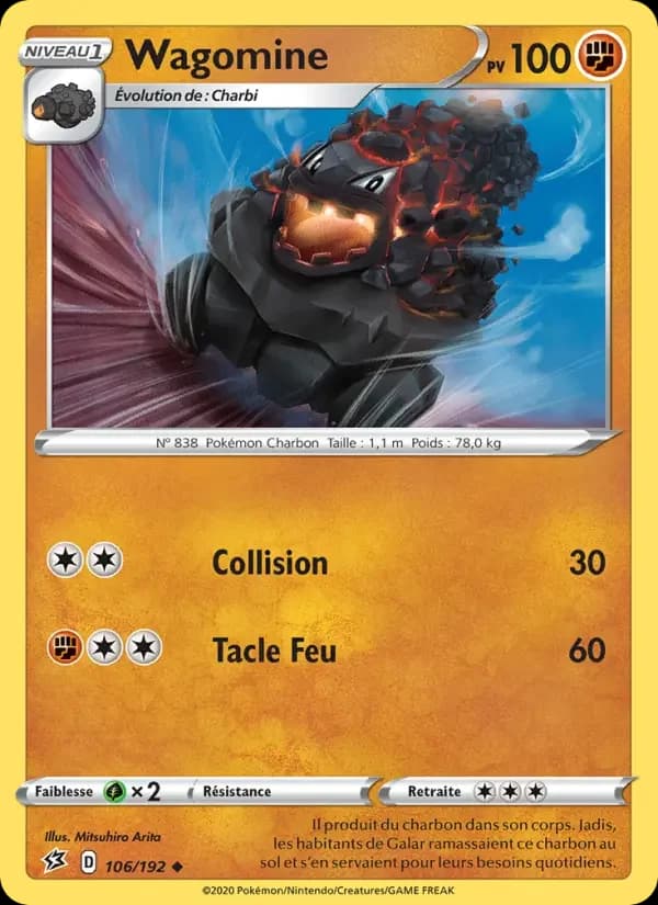 Carte Pokémon Wagomine #106 — Clash des Rebelles