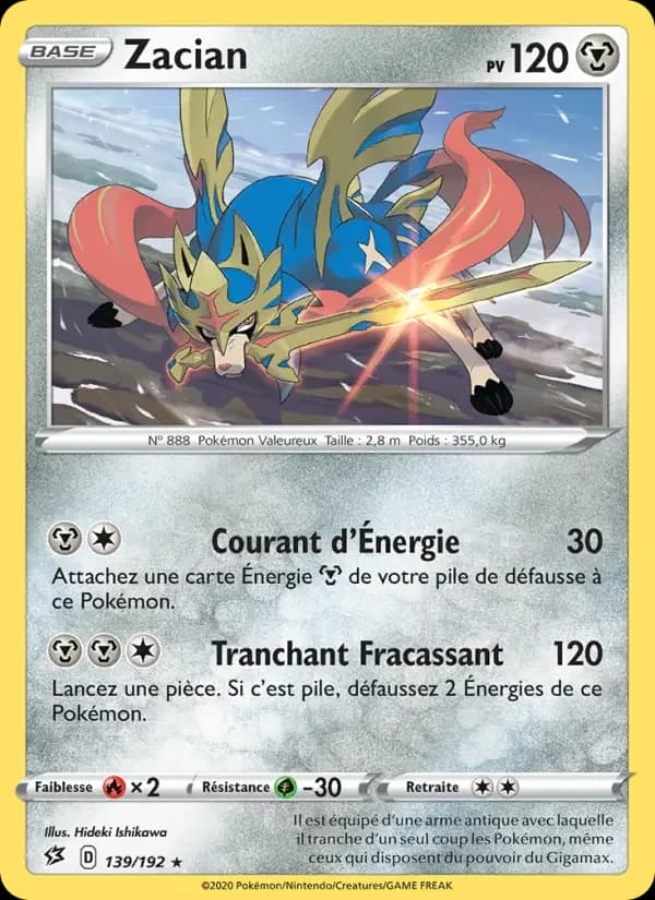 Carte Pokémon Zacian #139 — Clash des Rebelles