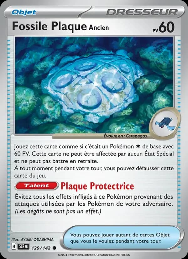 Carte Pokémon Fossile Plaque Ancien #129 — Couronne Stellaire