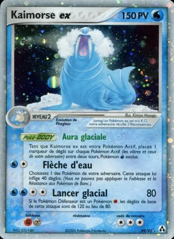 Carte Pokémon Kaimorse ex #89 — Créateurs de Légendes