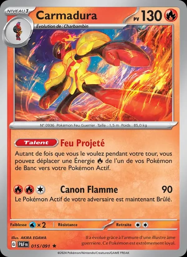 Carte Pokémon Carmadura #015 — Destinées de Paldea