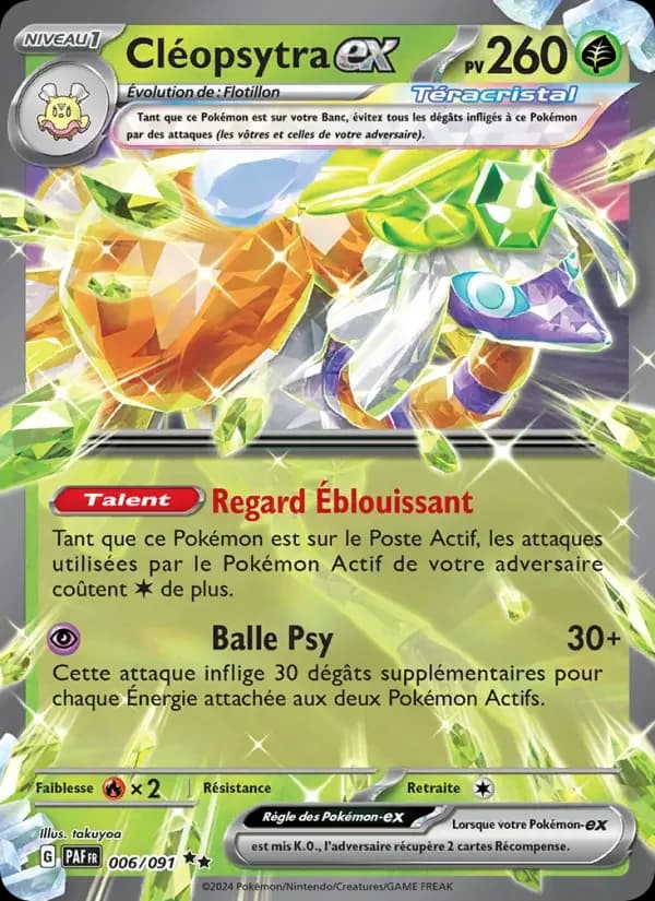 Carte Pokémon Cléopsytra-ex #006 — Destinées de Paldea