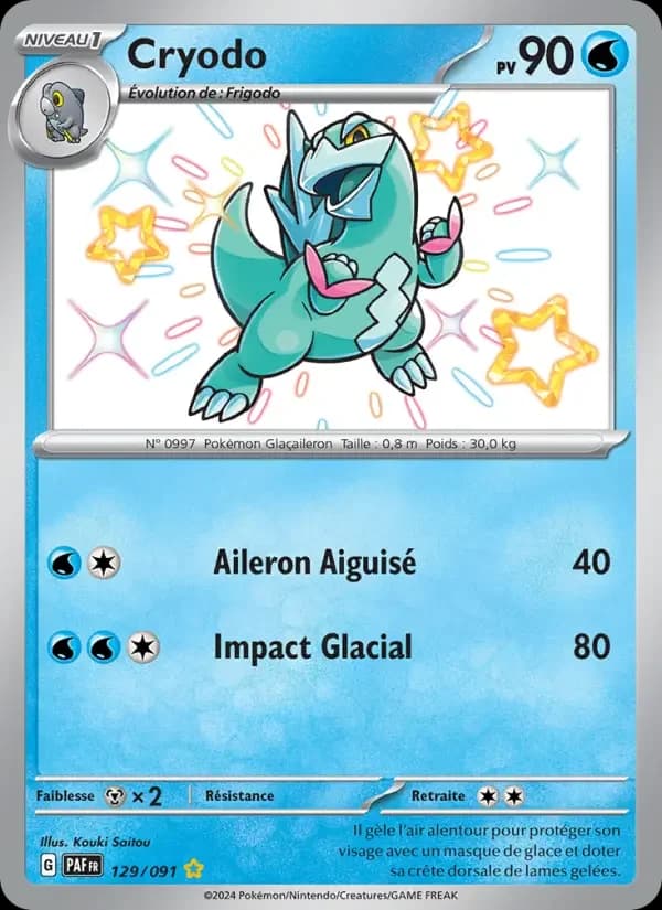 Carte Pokémon Cryodo #129 — Destinées de Paldea