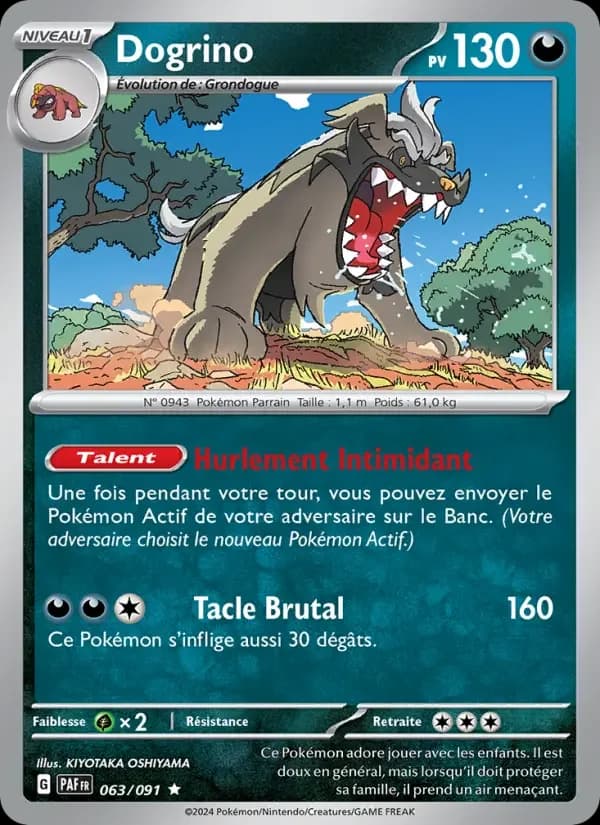 Carte Pokémon Dogrino #063 — Destinées de Paldea
