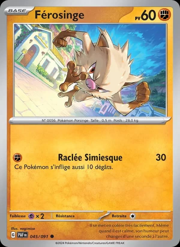 Carte Pokémon Férosinge #045 — Destinées de Paldea