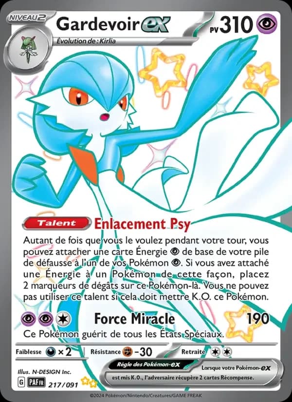 Carte Pokémon Gardevoir-ex #217 — Destinées de Paldea