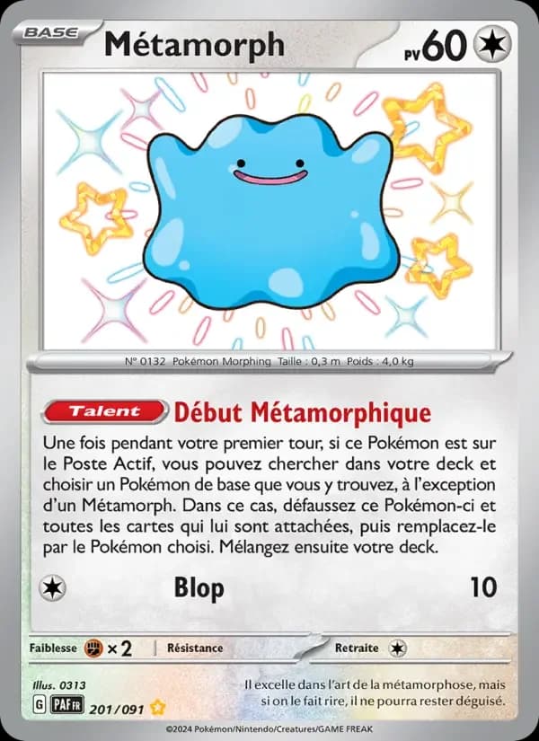 Carte Pokémon Métamorph #201 — Destinées de Paldea