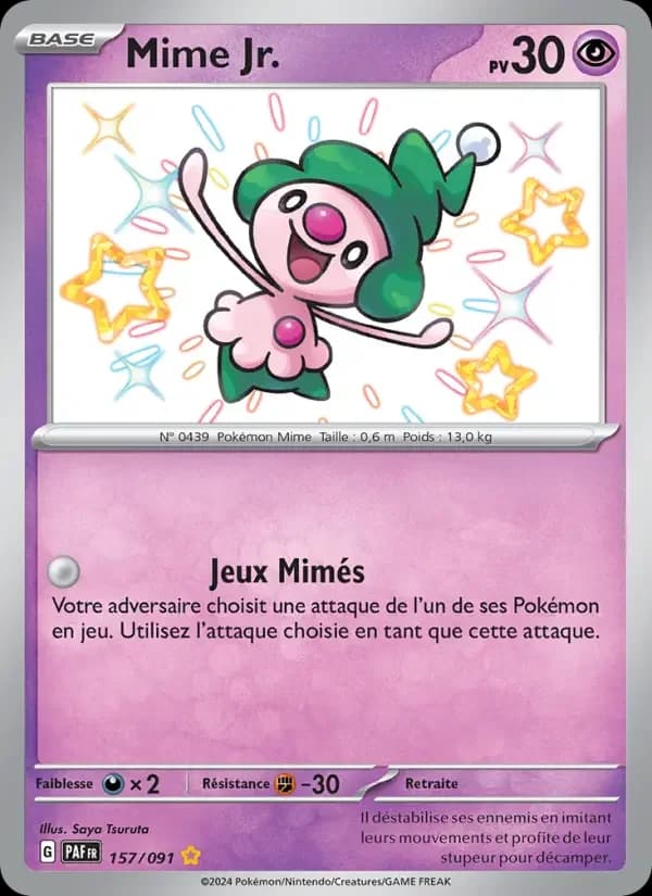 Carte Pokémon Mime Jr. #157 — Destinées de Paldea