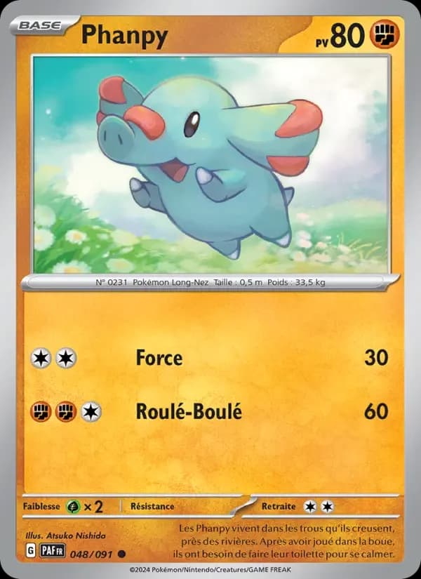 Carte Pokémon Phanpy #048 — Destinées de Paldea