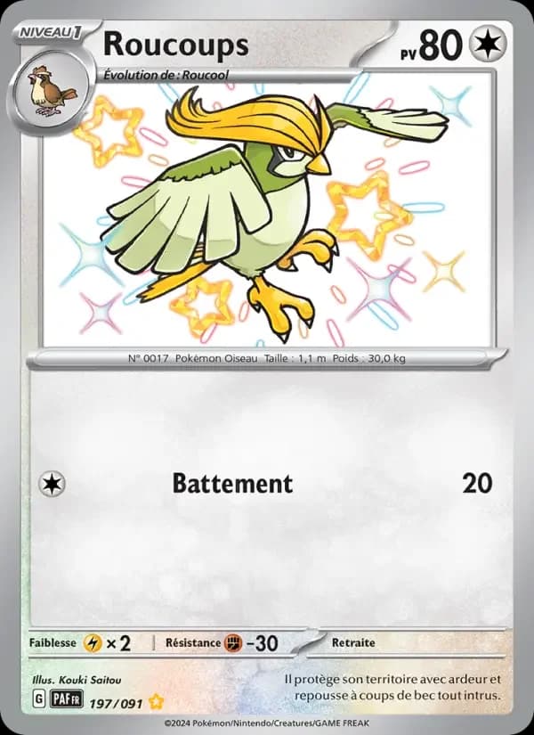 Carte Pokémon Roucoups #197 — Destinées de Paldea