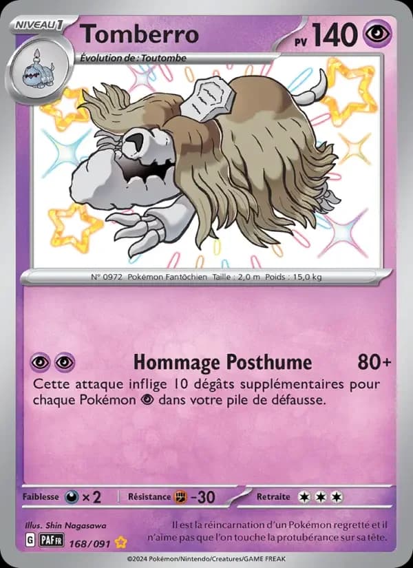 Carte Pokémon Tomberro #168 — Destinées de Paldea