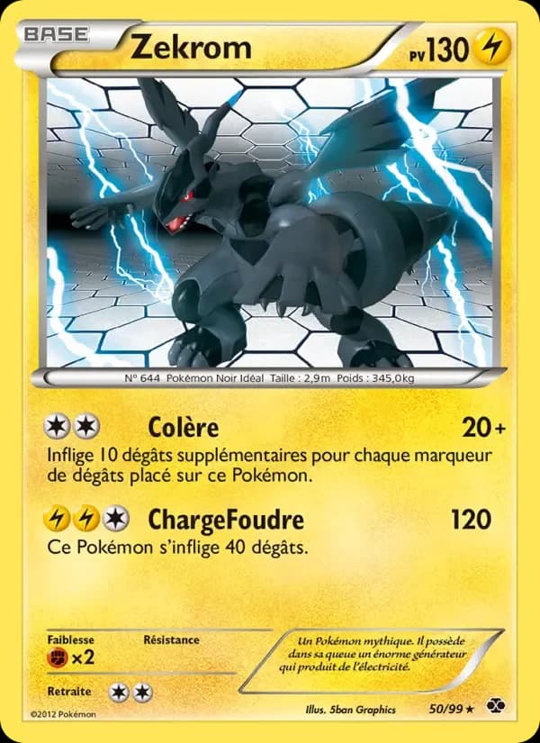 Carte Pokémon Zekrom #50 — Destinées Futures