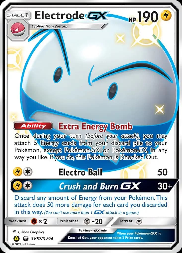 Carte Pokémon Électrode-GX #SV57 — Destinées Occultes