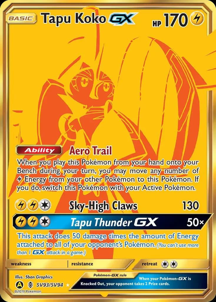 Carte Pokémon Tokorico-GX #SV93 — Destinées Occultes