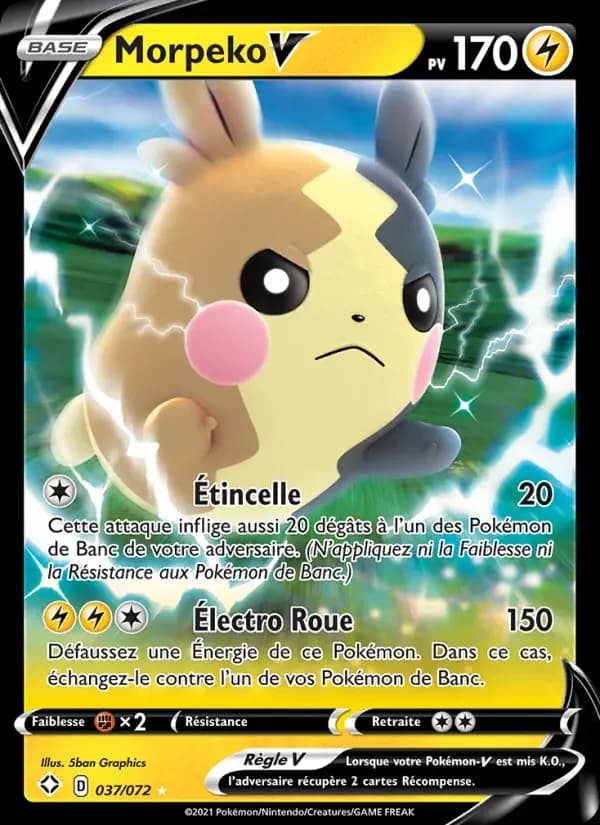 Carte Pokémon Morpeko V #37 — Destinées Radieuses